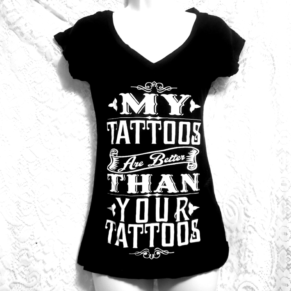 Distressed black shirt